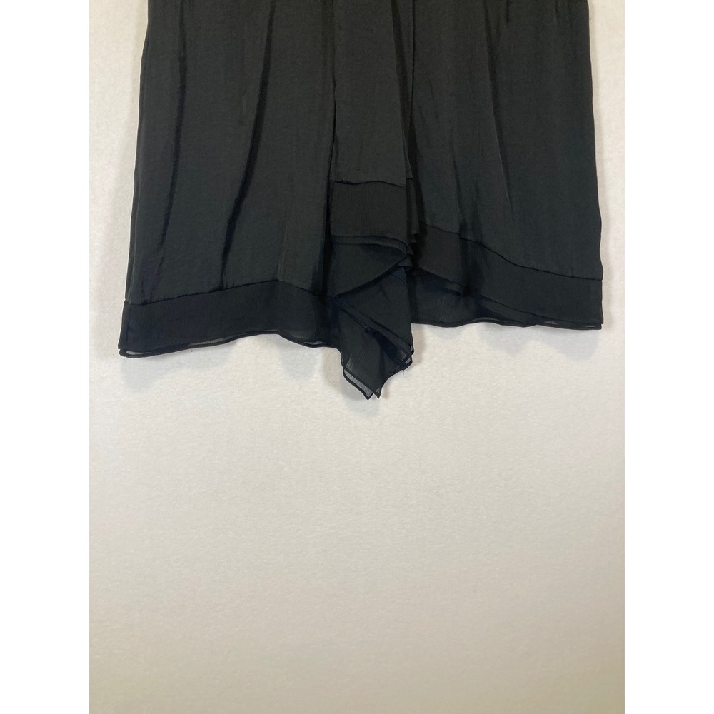Chic Simply Vera Vera Wang Women XL Black Asymmetrical Drape V-Neck Blouse Top - Picture 7 of 10